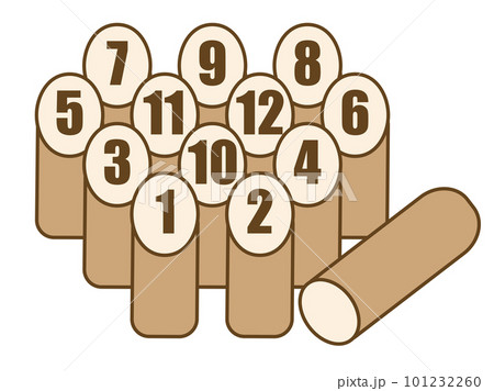 モルックの道具一式イラスト 101232260