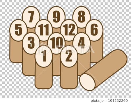 モルックの道具一式イラスト 101232260