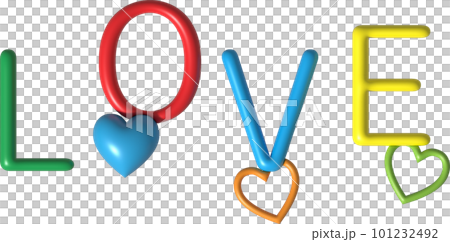 Valentine concept love heart for graphic decorate. 3d render illustation Valentine concept love heart for graphic decorate. 3d render illustation 101232492