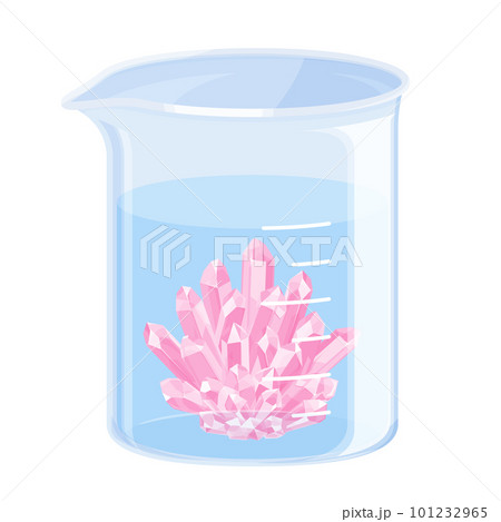 結晶を作る実験のイラスト_リン酸二水素アンモニウム 101232965