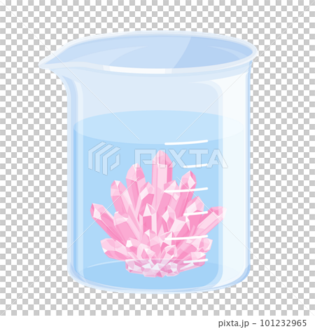 結晶を作る実験のイラスト_リン酸二水素アンモニウム 101232965