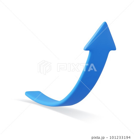 3d Growing blue Arrow up. 101233194