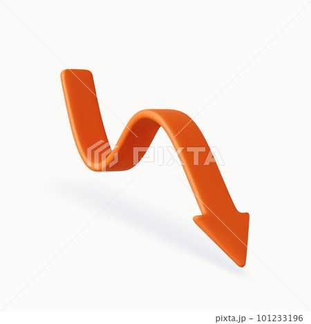 3d arrow going down stock icon 101233196