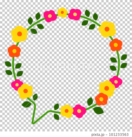 ポップでかわいいお花の吹き出し 101233563