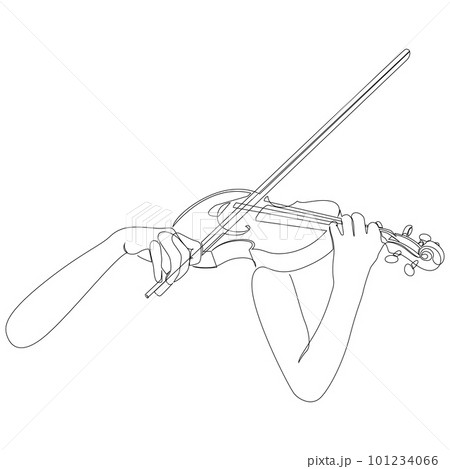 Violin Drawing Vector Art Icons and Graphics for Free Download