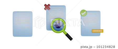 3D email paper icon set 101234828