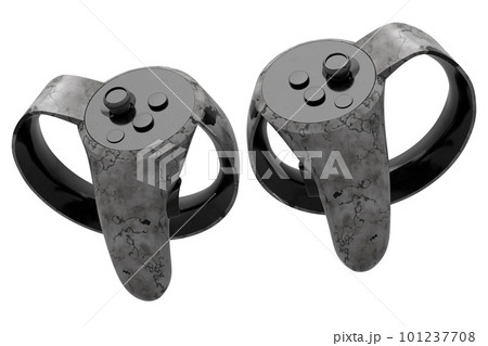 Virtual reality controllers for online gaming with black marble texture 101237708