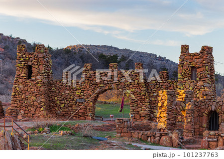 Sunset view of the Holy City Of The Wichitas in Wichita Mountains National Wildlife Refuge Sunset view of the Holy City Of The Wichitas in Wichita Mountains National Wildlife Refuge 101237763
