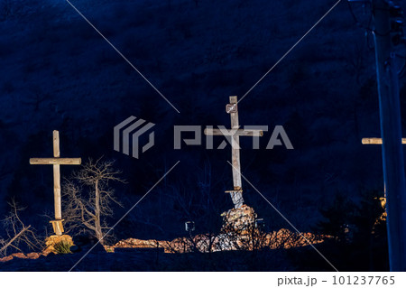 Night view of the Holy City at Wichita Mountains National Wildlife Refuge 101237765
