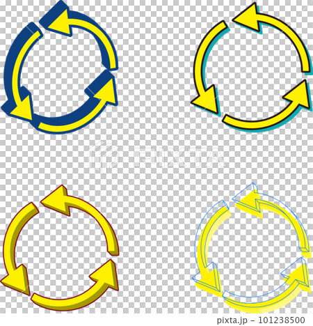 Cycle diagram infographic arrow yellow set Cycle diagram infographic arrow yellow set 101238500