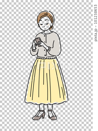 スマホを見る女性1 スマホを見る女性1 101238653
