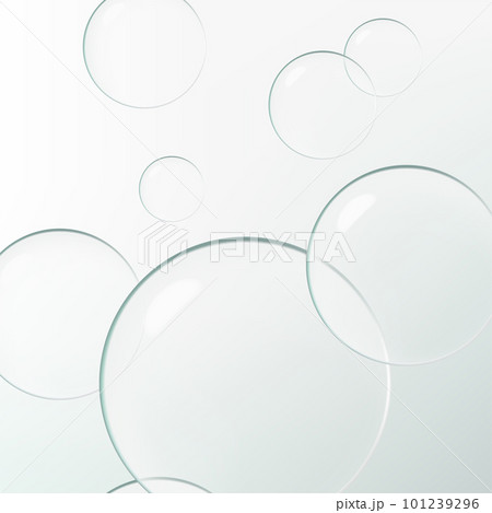 Vector Minimalist Abstract Water Drops Poster, Book Cover or Advertisement Background. Pure White. 101239296