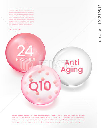 Vector 3D Illustration Beauty, Health Care or Cosmetics Cell or Molecule Ingredients Icon for Beauty, Cosmetics and Skin Care Graphics. 101239312