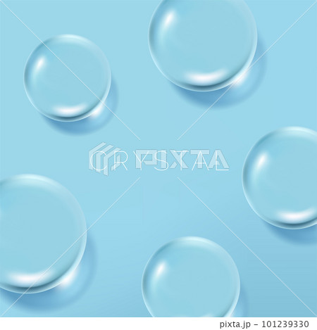 Vector Realistic Clear or White Crystal Sphere 3D illustration for Beauty and Cosmetics Poster, Book Cover or Advertisement Background. 101239330