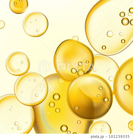 Vector Realistic Macro Beauty and Cosmetics Clear Gel or Foam Bubbles Element 3D Illustration for Poster, Book Cover or Advertisement Background. 101239335