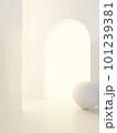 3D Rendering Minimal Studio Shot Pure White with Sunlight Product Display Background for Beauty, Fashion, Cosmetics and Trendy Products. 101239381