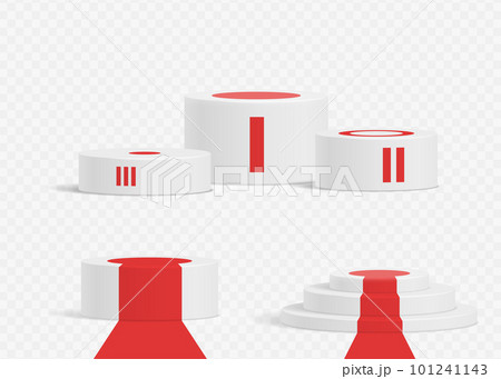Podium pedestal realistic 3D vector illustration 101241143