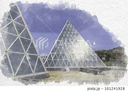 水彩画風　仁摩サンドミュージアム　島根県大田市 101241928