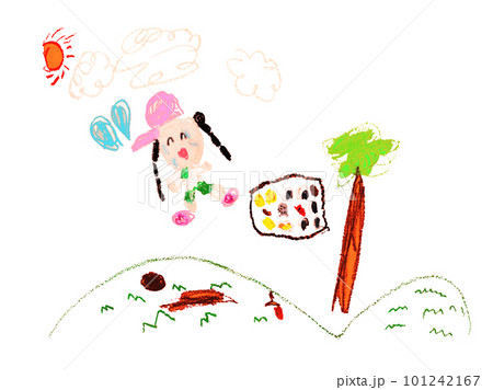 子供が描いた遠足のイラスト 子供が描いた遠足のイラスト 101242167