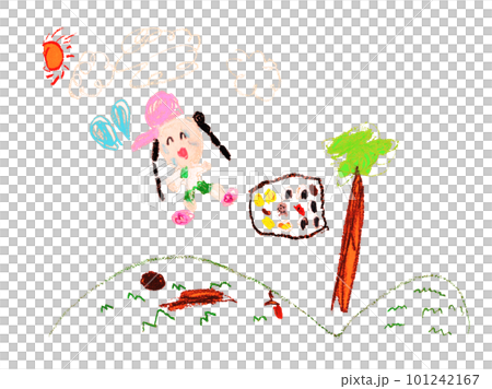 子供が描いた遠足のイラスト 子供が描いた遠足のイラスト 101242167