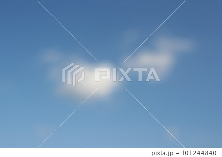 明るい青空にふわ～っと雲が浮かんでいるレタッチした柔らかい印象の画像。 101244840
