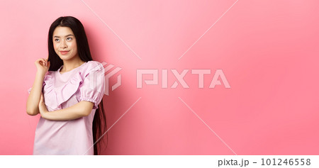 Beautiful Attractive Asian Woman smile and - Stock Photo [96198718] -  PIXTA