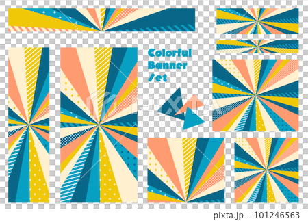 橫幅設置_集中線_彩色 101246563