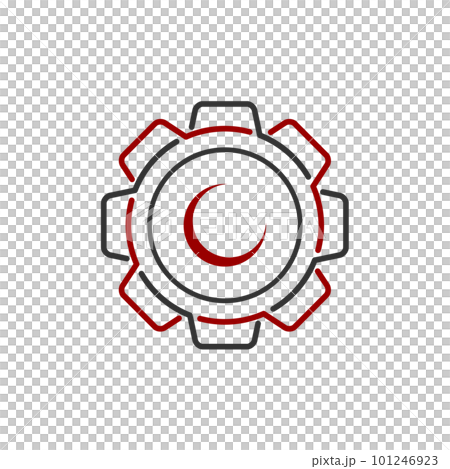 gear logo template. Icon Illustration Brand Identity. Isolated and flat illustration. Vector graphic 101246923