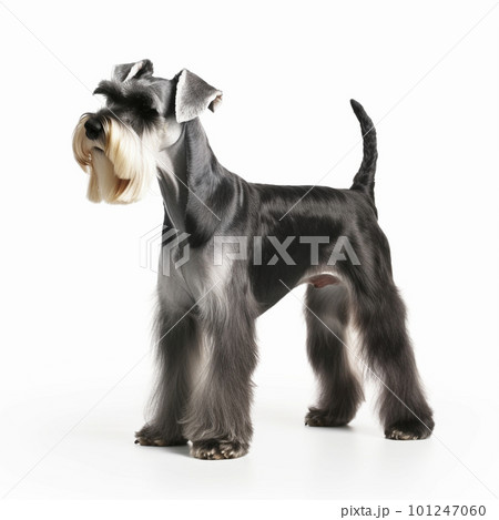 シュナウザー犬の横向き全身のイラスト シュナウザー犬の横向き全身のイラスト 101247060