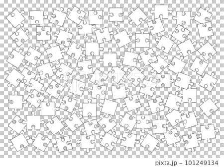 Scattered white jigsaw puzzle Scattered white jigsaw puzzle 101249134