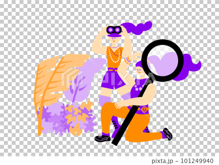 research_look up_people_探す・調べる人々_女性_ベクター_イラスト_素材 research_look up_people_探す・調べる人々_女性_ベクター_イラスト_素材 101249940