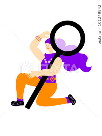 research_look up_people_探す・調べる人01_女性_ベクター_イラスト_素材 research_look up_people_探す・調べる人01_女性_ベクター_イラスト_素材 101249942