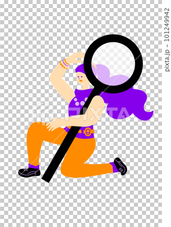 research_look up_people_探す・調べる人01_女性_ベクター_イラスト_素材 research_look up_people_探す・調べる人01_女性_ベクター_イラスト_素材 101249942