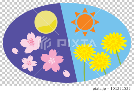 Spring equinox icon illustration 101251523