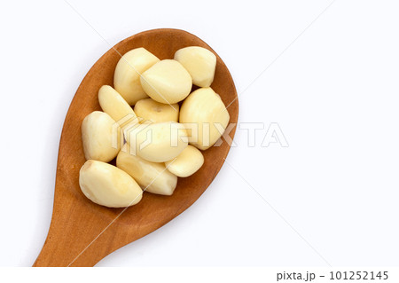 Fresh garlic on white background 101252145