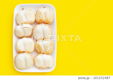 Toddy palm on yellow background. Toddy palm on yellow background. 101252487