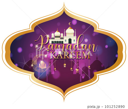 Ramadan Kareem Poster with Traditional Islamic Elements 101252890