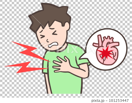 男子心髒病發作,用手摀住胸口,胸痛劇烈 男子心髒病發作,用手摀住胸口,胸痛劇烈 101253447