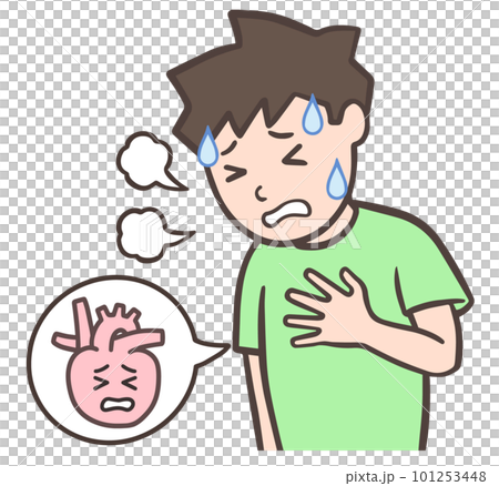 一個患有心悸和呼吸急促的人 101253448