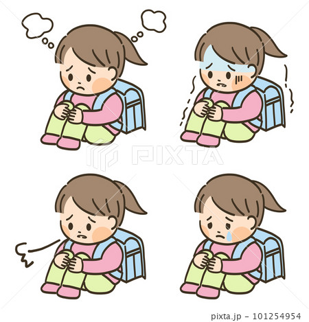 悩みを抱える女の子 セット 悩みを抱える女の子 セット 101254954