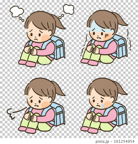 悩みを抱える女の子 セット 悩みを抱える女の子 セット 101254954