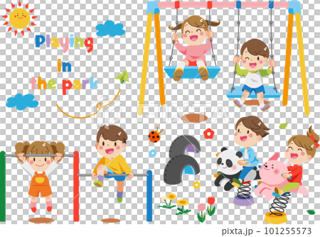 Children playing in the park Children playing in the park 101255573