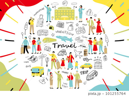 旅行を楽しむ人達 101255764