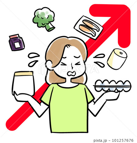 値上げに困る女性 101257676