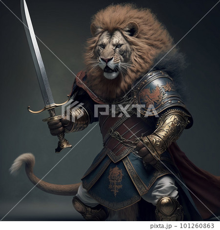 ライオンの戦士:AI作品 ライオンの戦士:AI作品 101260863