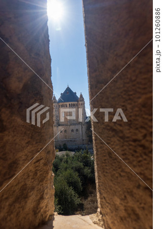 Ancient castle in old city district 101260886