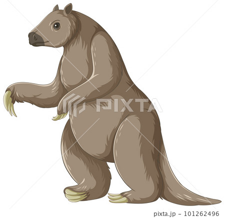 Ground sloth extinct animal vector 101262496