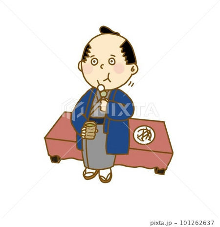 だんごを食べる江戸時代の男性 101262637