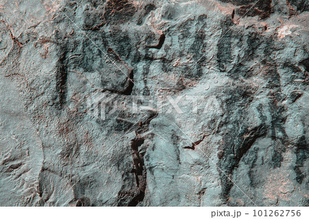 Stone texture of an old rough building wall with cracks, reliefs, plots. Random pattern 101262756
