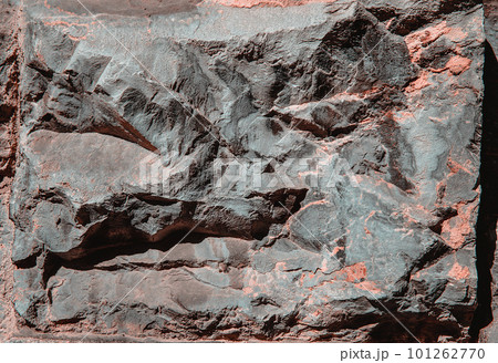 Stone texture of an old rough building wall with cracks, reliefs, plots. Random pattern Stone texture of an old rough building wall with cracks, reliefs, plots. Random pattern 101262770